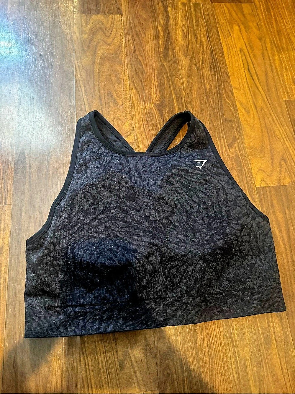 Gymshark Adapt Animal Seamless Sports Bra Black XL